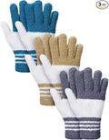 Patelai 3 Pairs Microfiber Plant Dusting Gloves Leaf Cleaning Gloves for Indoor Plants, Blinds, Furniture, House(Small,Dark Blue, Gray, Khaki, White)