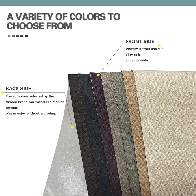 Azobur Sofa Fabric Repair Patch, Oversized Microfiber Patch, Self-Adhesive Repair Fabric, Super Cost-Effective (Olive Green)