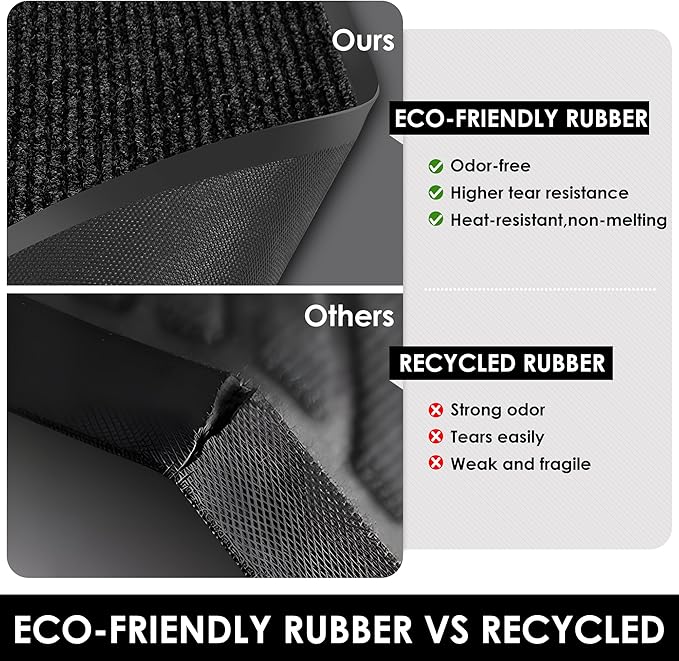 2′ x 47′ Front Door Mat Indoor Outdoor Entrance, Commercial Floor Mat Heavy Duty Dirt Trapper Entryway Doormat, Custom Size Non Slip Rubber Backing Welcome mat, Door Mat for High Traffic Area