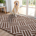 OLANLY Indoor Door Mat, 48x32 Inch, Dirt Resistant and Absorbent, Non-Slip Rubber Backing Floor Mats, Easy Clean Low-Profile Doormat for Entryway, Front Door, and Inside Entrance, Coffee