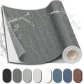 Fabric Repair Patch, 17X79 Inch Large Repair Tape, Self-Adhesive Patches for Furniture, Sofa, Car Interior, Shoes, Hand Bag, Clothing (Dark Grey, 17X79 Inch)