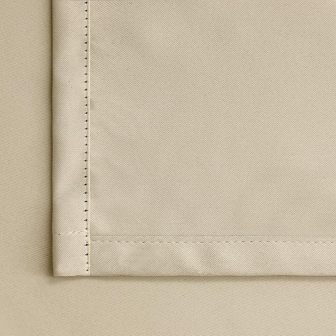 BGment Rod Pocket Blackout Curtains 54 Inches Length for Bedroom - Thermal Insulated Room Darkening Window Drapes for Living Room Kitchen, 42 x 54 Inch, 2 Panels, Beige