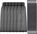 Shappy 24 Pieces Washing Machine Lint Traps and Cable Ties Set 6 Nylon Mesh Lint Trap for Discharge Hoses and 18 Cable Ties Fits Most Washing Machines(Black)