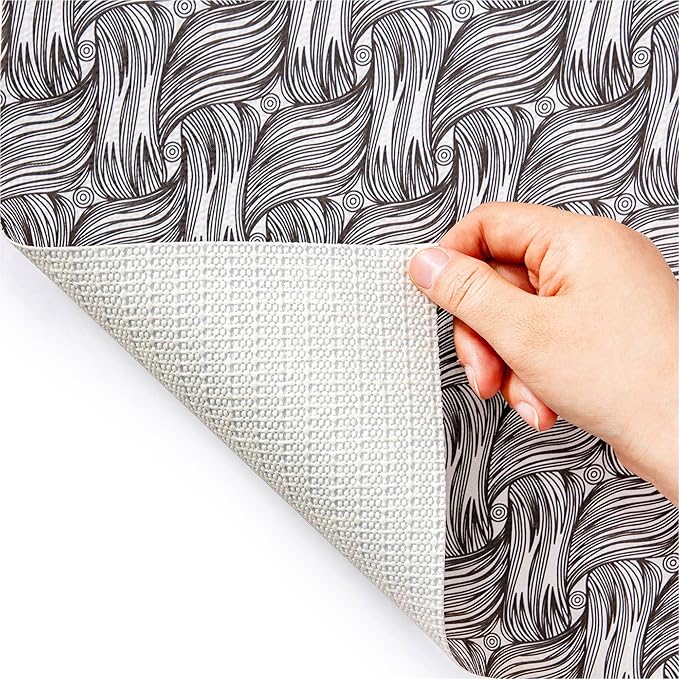 Cabinet Liners 5Rolls 18 x 96 Inch Wide Non Adhesive Kitchen Drawer Liner, Waterproof Shelf Liner Durable Anti-Slip for Kitchen Cabinets Shelf Liner Oil-Proof