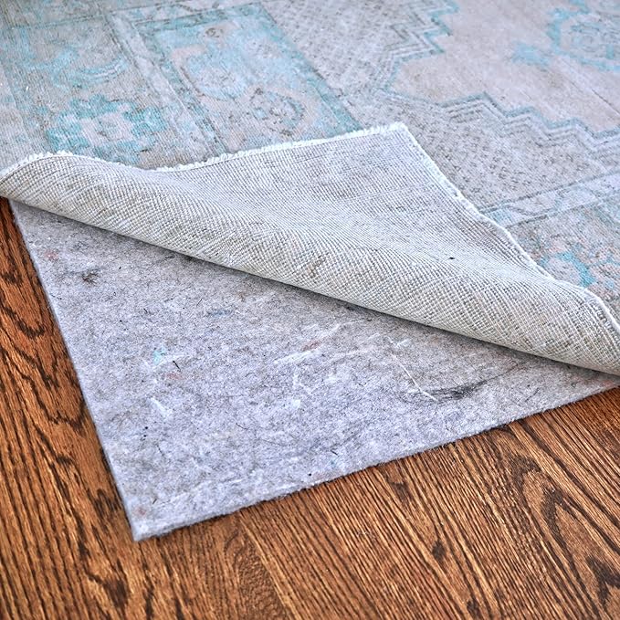 RUGPADUSA - Dual Surface - 2'6" x 7' - 1/8" Thick - Felt + Rubber - Non-Slip Backing Rug Pad - Adds Low-Profile Comfort and Protection