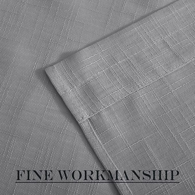 NICETOWN Sidelight Curtain for Front Door - French Door Curtain Sheer French Panel with Tieback Linen Textured Window Cover (Dark Grey, 30 inches Wide x 72 inches Long, 1 Piece)