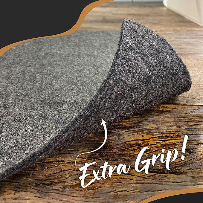 Nevlers 3x5 Rug Pad Non Slip Rug Stoppers to Prevent Sliding | Rug Grippers for Area Rugs on Hardwood Floors & Hard Surfaces | 1/4" Thick Dual Layer Felt & Rubber No Slip Rug Grip Pad & Carpet Gripper