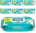 6 Packs Surface Wipes with Bleach, Thick & Large Dispose, All-Purpose Cleaner for Bathroom, Kitchen, Office, 600 Count Soft Flow, Biodegradable, Fresh Scent