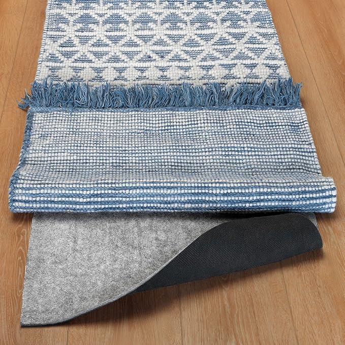 RUGPADUSA - Dual Surface - 2'x5' - 1/8" Thick - Felt + Rubber - Non-Slip Backing Rug Pad - Adds Low-Profile Comfort and Protection