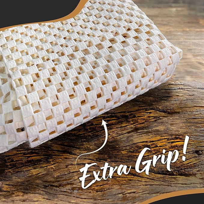 Nevlers 2 Ft x 3 Ft Rug Gripper Pad | Non Slip Rug Pads for Hardwood Floors & Other Surfaces | Open Weave PVC Foam Carpet Gripper Non Skid Pads | Customizable Nonadhesive Carpet Pad for Household Use