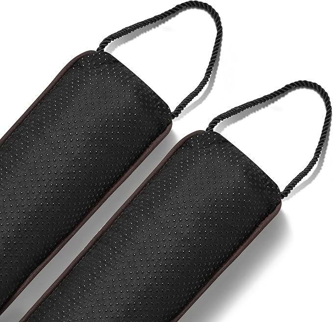 Sunolga 2-Pack 38" Door Draft Stopper Blocks Hot and Cold Air with Removable Washable Cover for Gaps Up to 3", All-Season Seal for Noise, Wind, Door Sweep for Bottom of Door, Home Essentials, Brown