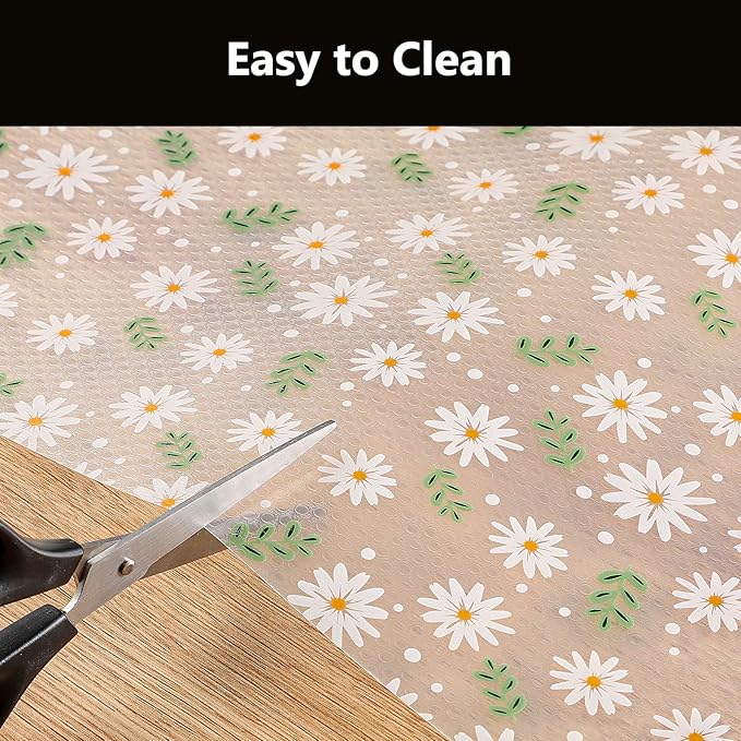 INNOLITES Shelf Liner – Cabinet & Drawer Liner Non-Adhesive – Waterproof Oil-Proof – Durable EVA with Floral for Kitchen Cabinets Refrigerator – BPA-Free, Easy to Cut 11.8" x 118"