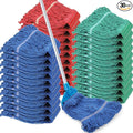 Roshtia 30 Pieces Commercial Mop Head Replacement Floor Cleaning Wet Mop Heads Heavy Duty Large Cotton String Sweeper Refills for Industrial Home Use (Multicolor)