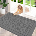 FONEYI Indoor Door Mat 36" x 59", Dirt Trapper Door Mats Non-Slip Entryway Rugs Washable, Absorbent Resist Dirt Welcome Mat, Low Profile Inside Floor Mats for Front Back Door and Entryway, Grey
