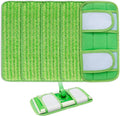 Reusable Pads Compatible with Swiffer Sweeper Mops - Washable Microfiber Mop Pad Refills - 12 Inch Floor Cleaning Mop Head Pads Work Wet and Dry - 5 Pack