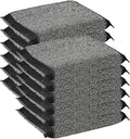 Steel Wool Scrub Sponges Kitchen, Reusable Dish Scrubber Sponge, for Pots, Pans, Gentle and Scratch Free - 12 Pack Black