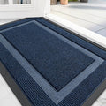 OLANLY Front Door Mat Indoor Outdoor Entrance, Waterproof All-Season, All-Weather Doormat, Sturdy Natural Rubber, Fade Resistant, Low Profile, Easy Clean Patio Porch Entryway Mat, 71x47, Blue