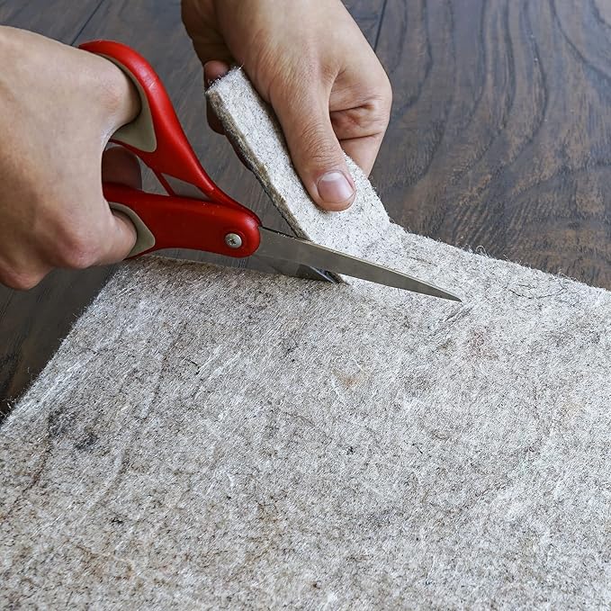 RUGPADUSA - Dual Surface - 7'x9' - 1/8" Thick - Felt + Rubber - Non-Slip Backing Rug Pad - Adds Low-Profile Comfort and Protection